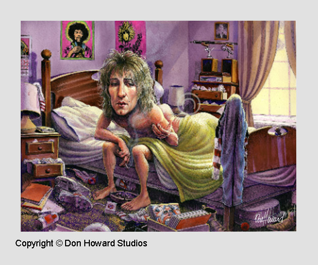 Don Howard illustrates Rod Stewart's hit song Wake Up Maggie