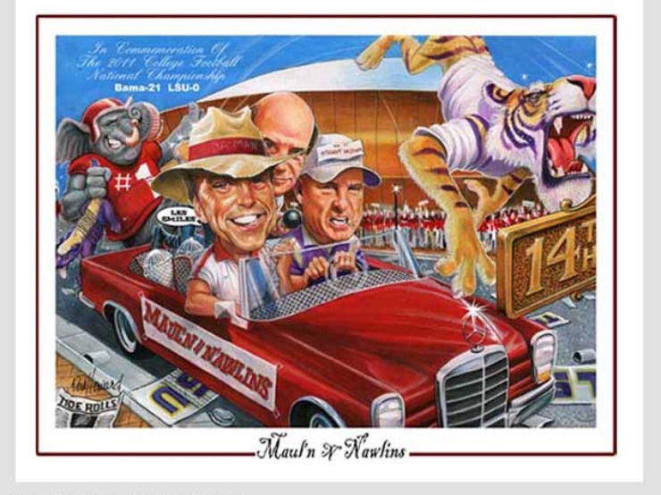 Alabama 11 Championship Poster Don Howard Alabama Sports Poster