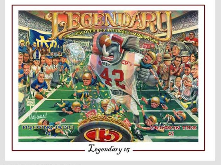 Alabama Championship Poster Legendary Don Howard Sports Poster