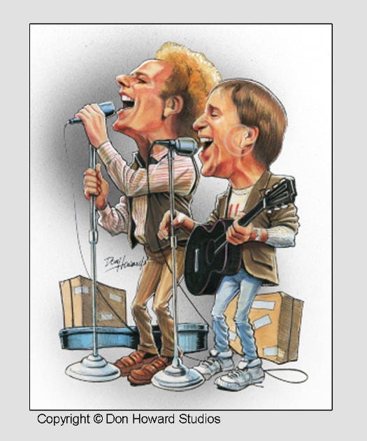 Art print of Paul Simon and Art Garfunkel from Artist Don Howard