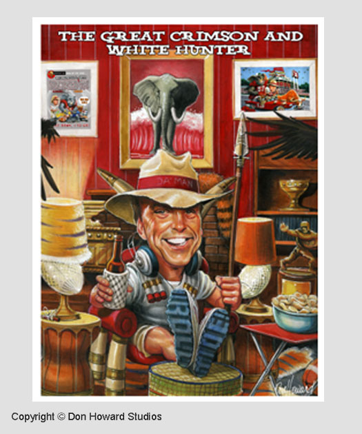 Alabama Crimson White Hunter Don Howard Depicts Nick Sabin as the Great Crimson Hunter