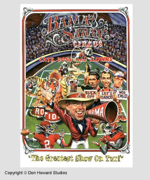 Alabama Sports Poster Greatest Show on Turf Don Howard