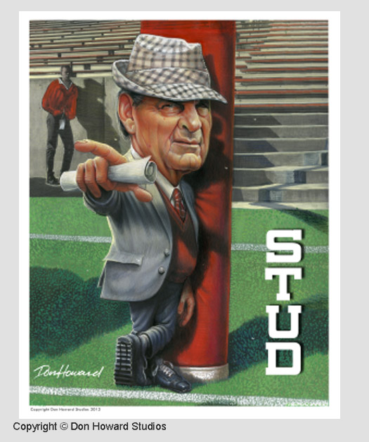 Bear Bryant Art Poster Coach Paul Bear Bryant