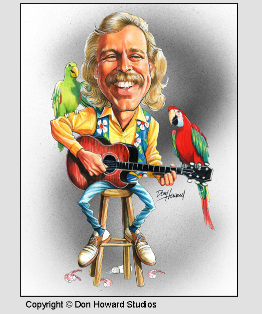 Don Howard Jimmy Buffett Caricature