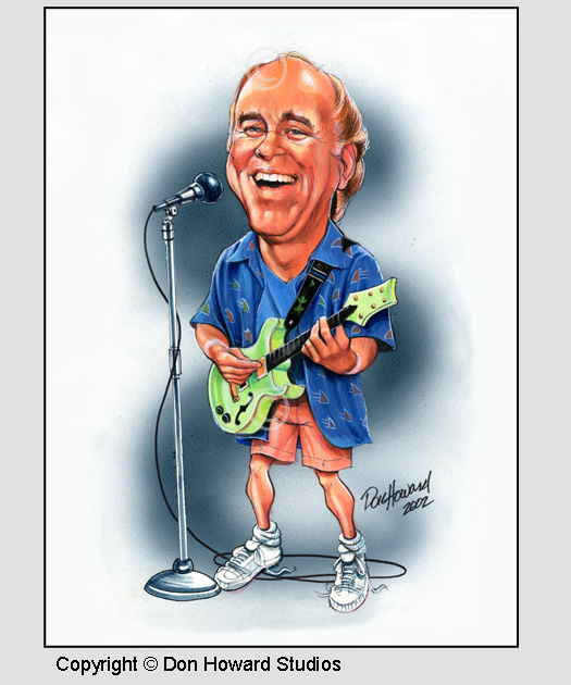 Don Howard Jimmy Buffett caricature