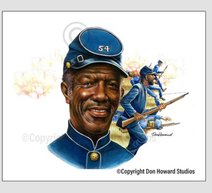 54th Massachusetts Infantry Regiment Art print from Don Howard Studios