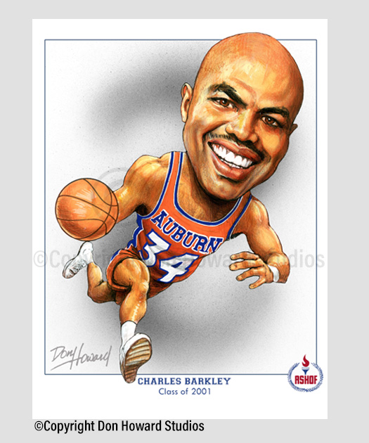Sir Charles Barkley Sports Poster Basketball, ASHOF Inductee Barkley